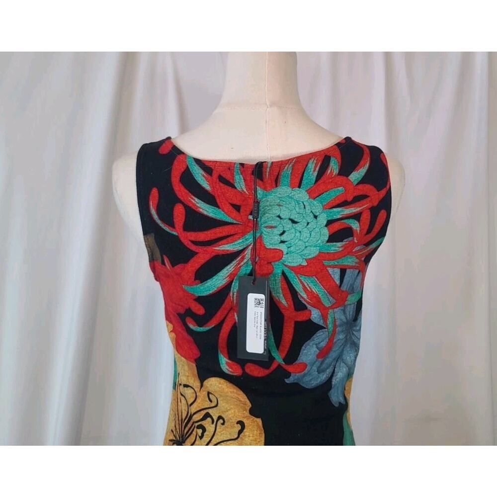 The Kit By Daniel Vosovic Black Camellia Midi Tank Dress XS New W/Tag - Picture 8 of 10